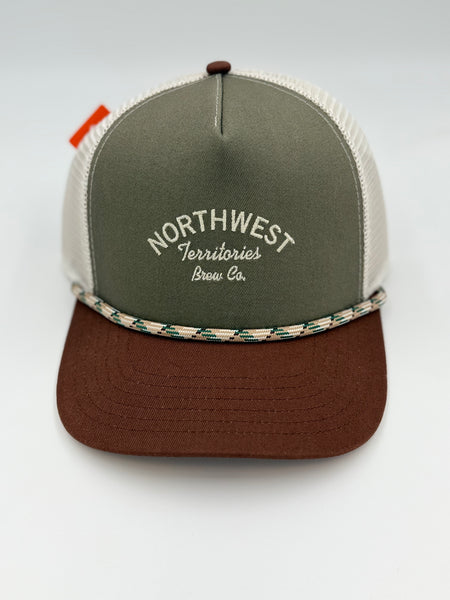 NWT Brew Co Olive/Stone Trucker